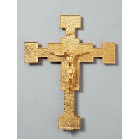 Processional Crucifix and Pole Gold