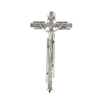 Processional Crucifix and Pole Silver