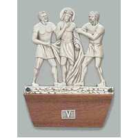 Stations of the Cross Silver 14 Stations 18 x 12.5cm