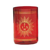 Sanctuary Lamp Glass Red Half Size