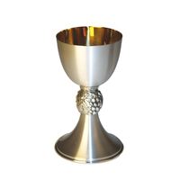 Churchware Chalice Wine Cup, Silver with Grape details