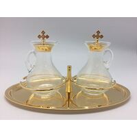 Cruet Set Complete with Metal Tray