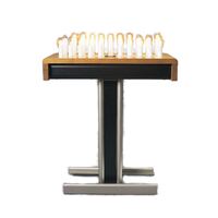 Votive Candle Stand Electric - Square Wood Finish