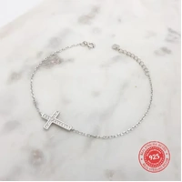 Sterling Silver Bracelet w/Cross