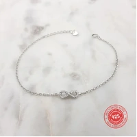 Sterling Silver Bracelet w/CZ Infinity Charm