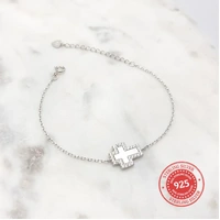 Sterling Silver Bracelet w/Cross (MOP)