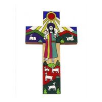 Good Shepherd & Sun Cross 30cm - El Salvador