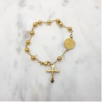 Stainless Steel Rosary Decade - Gold
