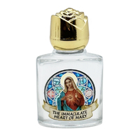 Holy Water Bottle Glass - Sacred Heart Mary