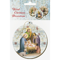 Christmas Wooden Ornament - Holy Family