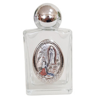 Holy Water Bottle Glass - Our Lady of Lourdes