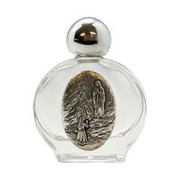 Holy Water Bottle Glass - Our Lady of Lourdes