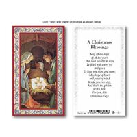 Holy Card  734  - Christmas Blessing - Gold Edge