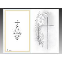 Lutto Pax Card Lily And Cross