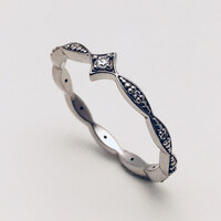 Sterling Silver Rosary Ring - 11.5mm