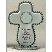 Pewter Standing Cross Baby Baptism