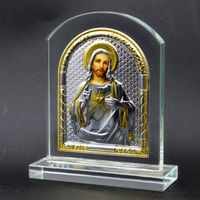 Glass Plaque - Sacred Heart Jesus
