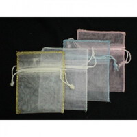 Tulle Bag with Glitter Edge - Blue