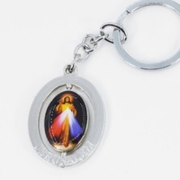 Keyring Silver Metal - Divine Mercy