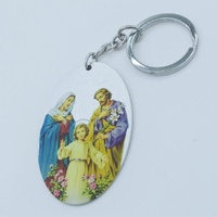Keyring Silver Metal - Holy Family