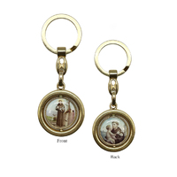 Keyring Metal Swivel - St Francis/ St Anthony