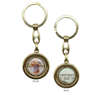 Keyring Metal Swivel - St Christopher