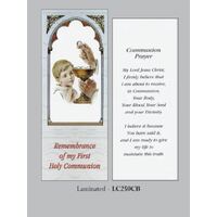 Bookmark Laminated Communion Boy
