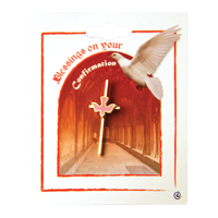 Lapel Pin Cross and Dove