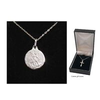 Sterling Silver Medal and Chain - St Michael