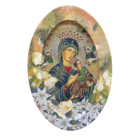 Our Lady of Perpetual Help - Oval Wood Plate