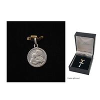 Sterling Silver Medal St Anne - 10mm round