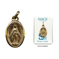 Miraculous Medal 18ct Gold Plated - 22mm