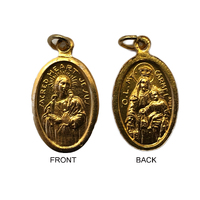 Scapular Medal Aluminium  Gold - 22mm