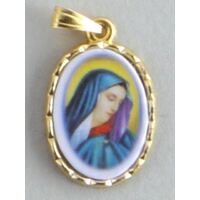 Our Lady Of Sorrow Religious Picture Medal
