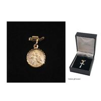 9ct Gold Medal Scapular Round - 15mm