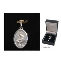 Sterling Silver Medal St Francis - 22mm