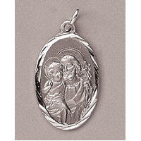 Sterling Silver Medal St Joseph - 22mm