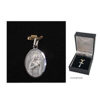 Sterling Silver Medal St Therese -22mm