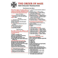 Order Of Mass Cards (New English Translation) Laminated Leaflet