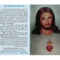 Miracle Prayer Card with Jesus Image