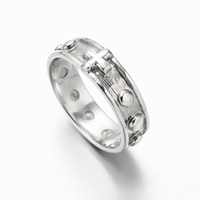 Sterling Silver Rosary Ring - 16mm