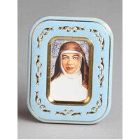 Mary MacKillop Plastic Standing Plaque Gold Trim