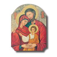 Wood Wall Plaque - Holy Family-(300x400mm)