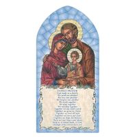 Plaque Plastic - Family Prayer 100mm x 200mm
