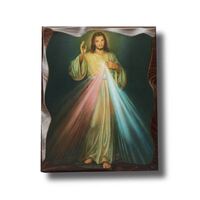 Wood Plaque Divine Mercy-(250x200mm)
