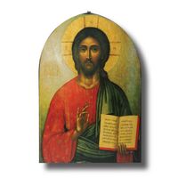 Wood Plaque Icon - Christ The Teacher-(360x245mm)
