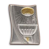 Baptism Standing Silver Plaque
