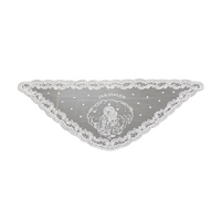 Catholic Mantilla Jesus & Mary - White
