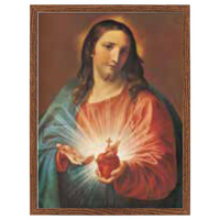 Wood Frame - Sacred Heart Jesus