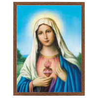 Wood Frame - Sacred Heart of Mary